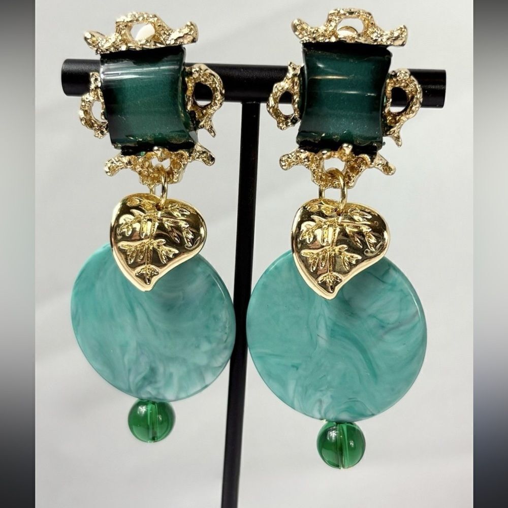 retro dangle drop earrings H36